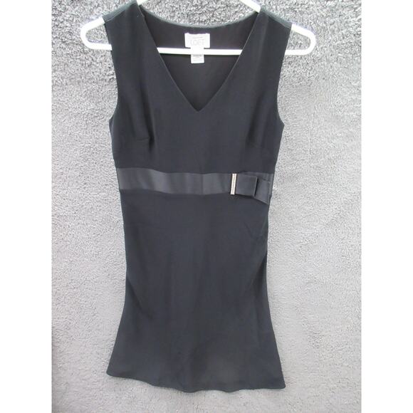 Loft Womens Dress Sz 2 Black Sequined Belt Straight Shift Flapper Party Retro - Picture 1 of 13